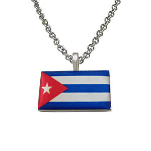 Cuba Flag Pendant Unisex Necklace